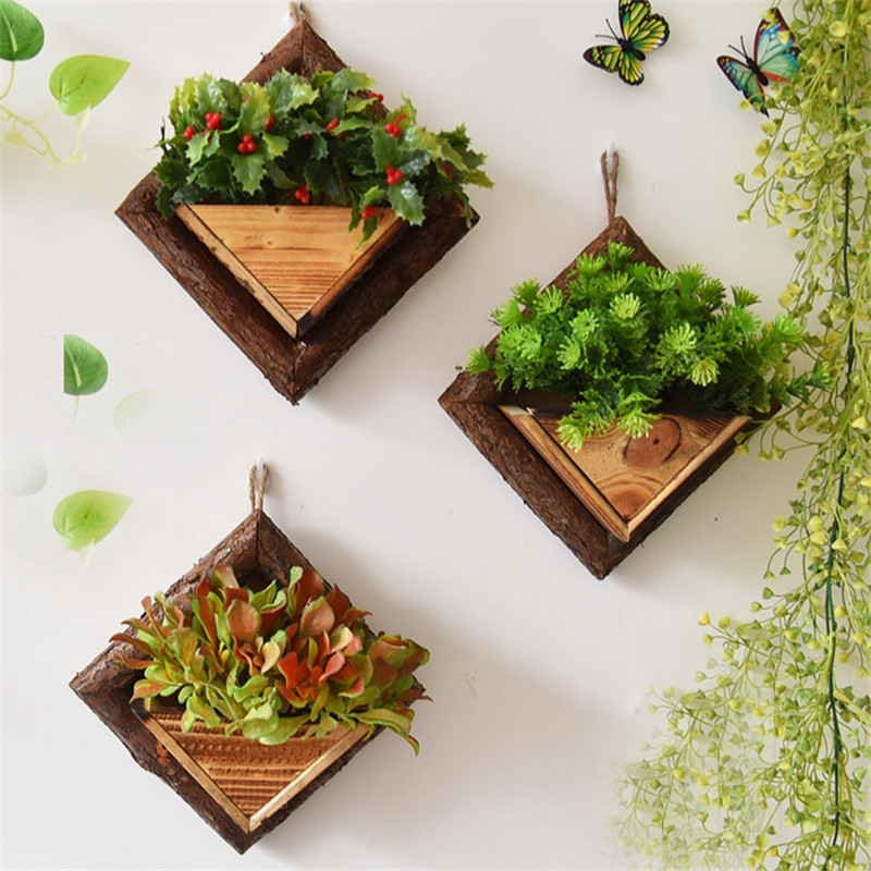 Plant Parent - Wall Hanging Flower Pots Wooden Flower